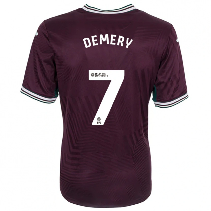 Danxen Kinder Caleb Demery #7 Rostrot Weiß Auswärtstrikot Trikot 2025/26 T-Shirt