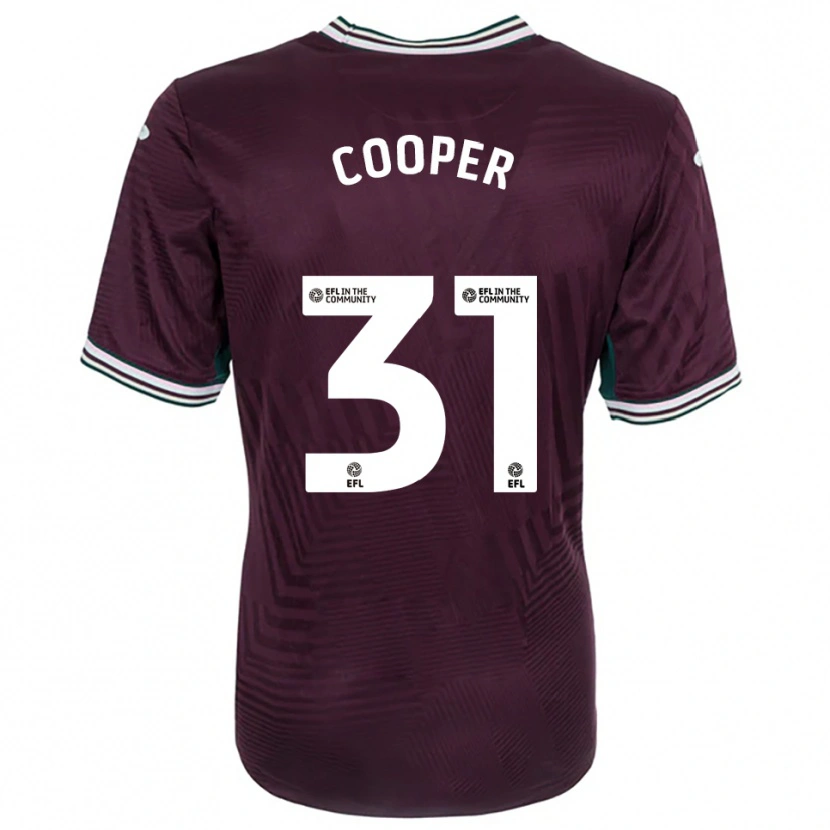Danxen Kinder Oliver Cooper #31 Rostrot Weiß Auswärtstrikot Trikot 2025/26 T-Shirt