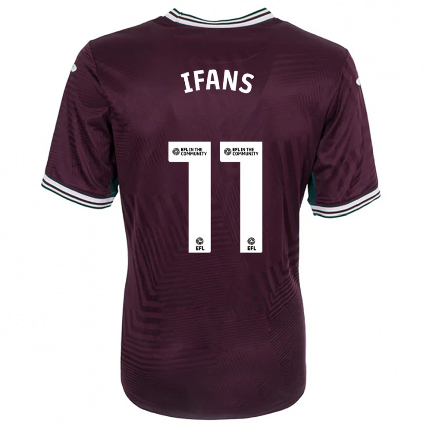 Danxen Kinder Caio Ifans #11 Rostrot Weiß Auswärtstrikot Trikot 2025/26 T-Shirt