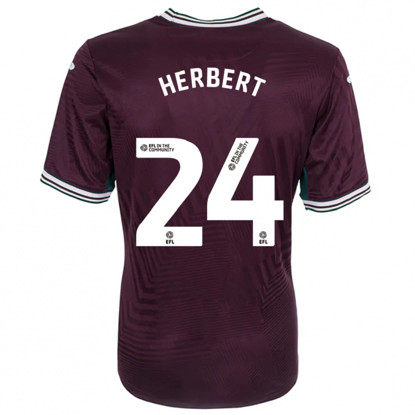 Danxen Kinder Chelsea Herbert #24 Rostrot Weiß Auswärtstrikot Trikot 2025/26 T-Shirt