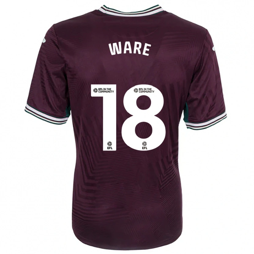 Danxen Kinder Phoebe Ware #18 Rostrot Weiß Auswärtstrikot Trikot 2025/26 T-Shirt