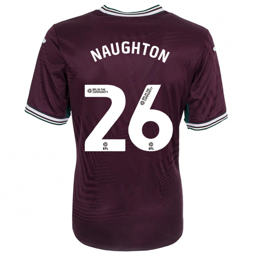 Danxen Kinder Kyle Naughton #26 Rostrot Weiß Auswärtstrikot Trikot 2025/26 T-Shirt