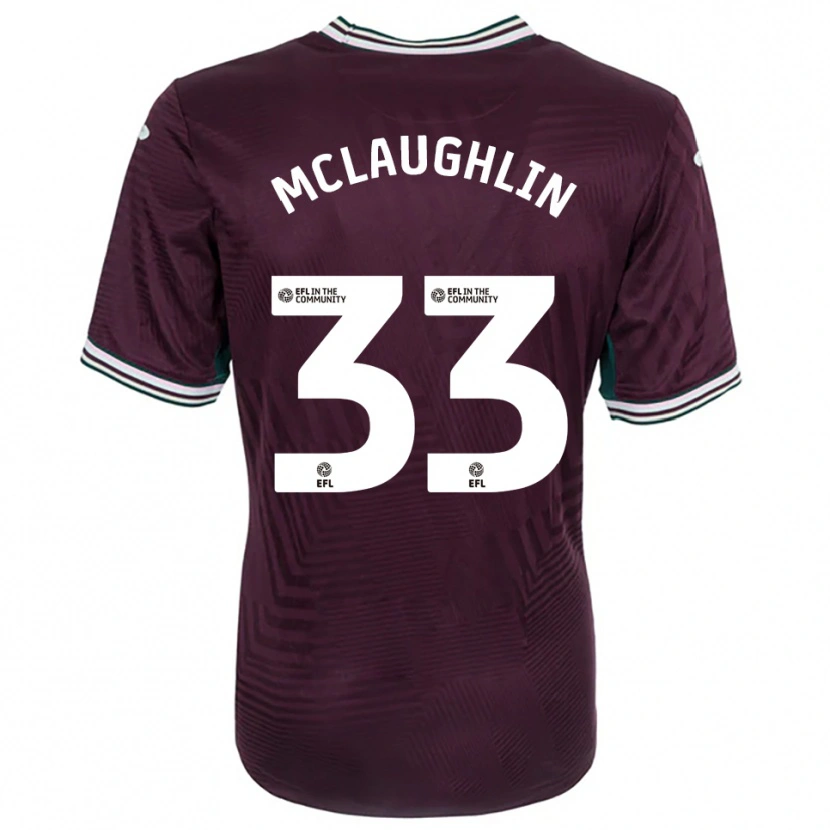 Danxen Kinder Jon Mclaughlin #33 Rostrot Weiß Auswärtstrikot Trikot 2025/26 T-Shirt