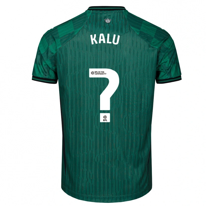 Danxen Kinder Samuel Kalu #0 Grün Schwarz Auswärtstrikot Trikot 2025/26 T-Shirt