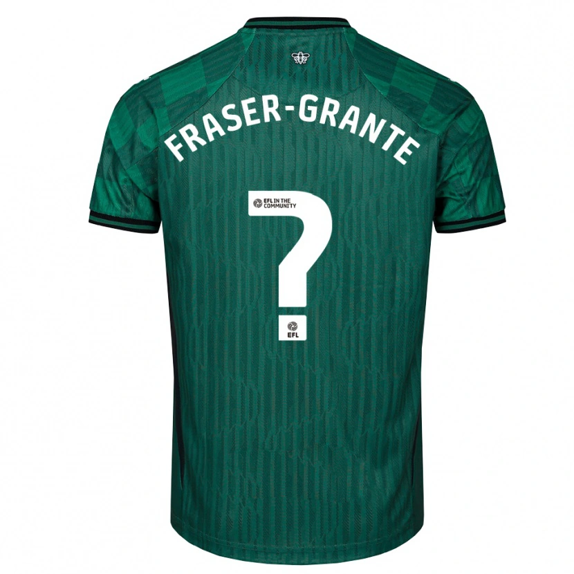 Danxen Kinder Zak Fraser-Grante #0 Grün Schwarz Auswärtstrikot Trikot 2025/26 T-Shirt