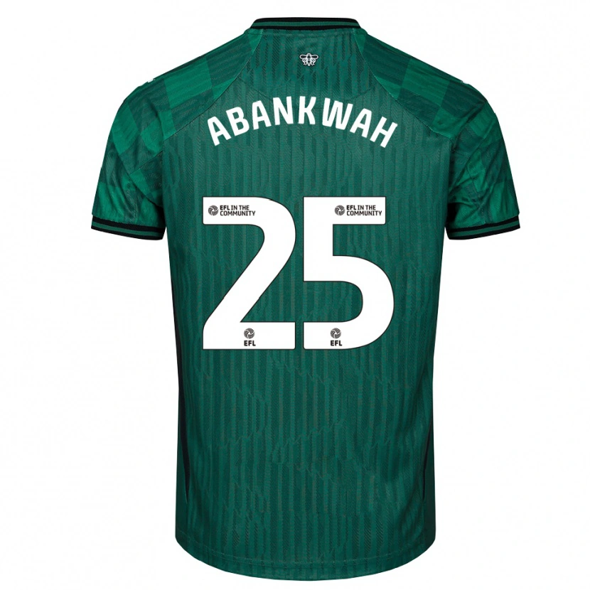 Danxen Kinder James Abankwah #25 Grün Schwarz Auswärtstrikot Trikot 2025/26 T-Shirt