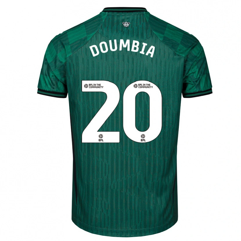 Danxen Kinder Mamadou Doumbia #20 Grün Schwarz Auswärtstrikot Trikot 2025/26 T-Shirt