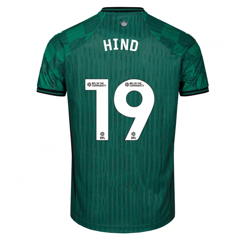 Danxen Kinder Daisy Hind #19 Grün Schwarz Auswärtstrikot Trikot 2025/26 T-Shirt
