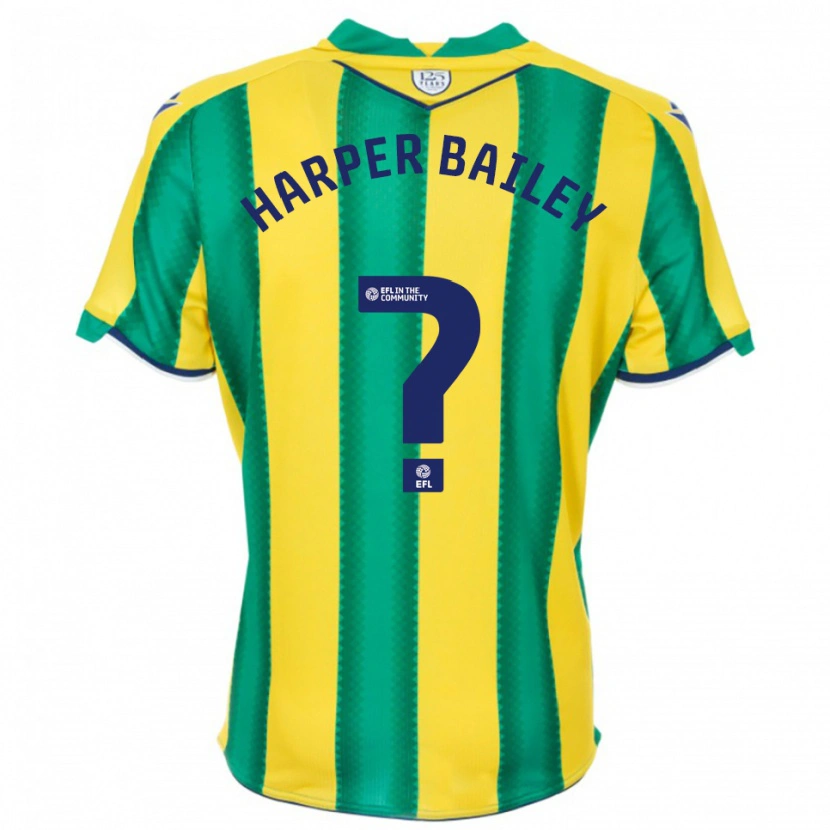 Danxen Kinder Aaron Harper-Bailey #0 Gelb Grün Auswärtstrikot Trikot 2025/26 T-Shirt