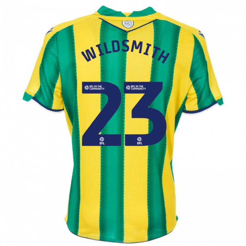 Danxen Kinder Joe Wildsmith #23 Gelb Grün Auswärtstrikot Trikot 2025/26 T-Shirt