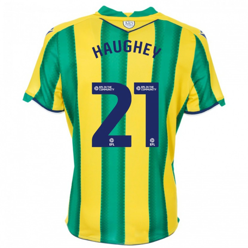 Danxen Kinder Ella Haughey #21 Gelb Grün Auswärtstrikot Trikot 2025/26 T-Shirt