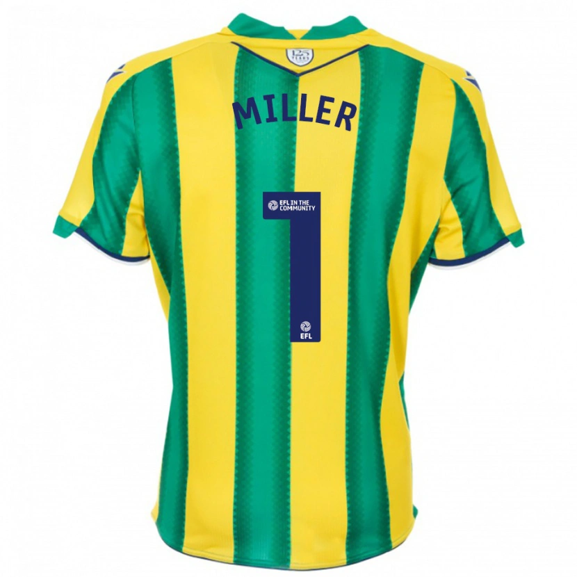 Danxen Kinder Anna Miller #1 Gelb Grün Auswärtstrikot Trikot 2025/26 T-Shirt
