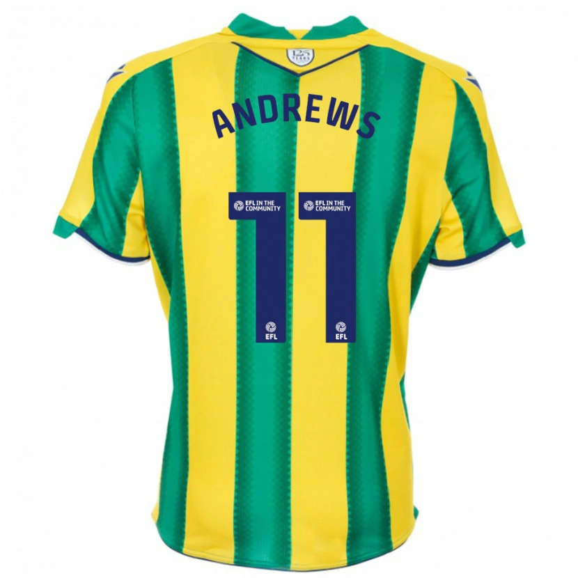 Danxen Kinder Marli Rhodes-Andrews #11 Gelb Grün Auswärtstrikot Trikot 2025/26 T-Shirt