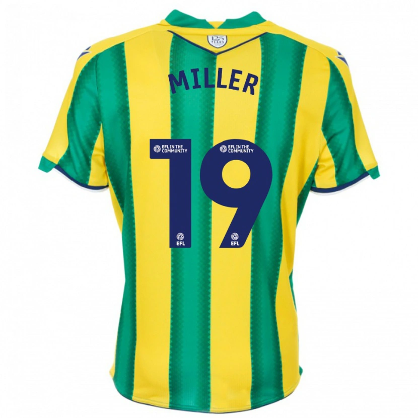 Danxen Kinder Ali Miller #19 Gelb Grün Auswärtstrikot Trikot 2025/26 T-Shirt