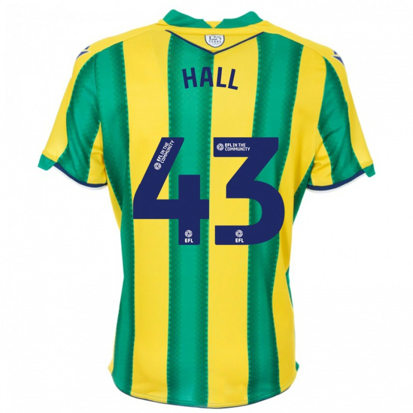 Danxen Kinder Reece Hall #43 Gelb Grün Auswärtstrikot Trikot 2025/26 T-Shirt