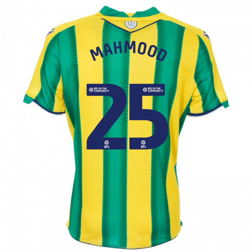 Danxen Kinder Mahmood #25 Gelb Grün Auswärtstrikot Trikot 2025/26 T-Shirt