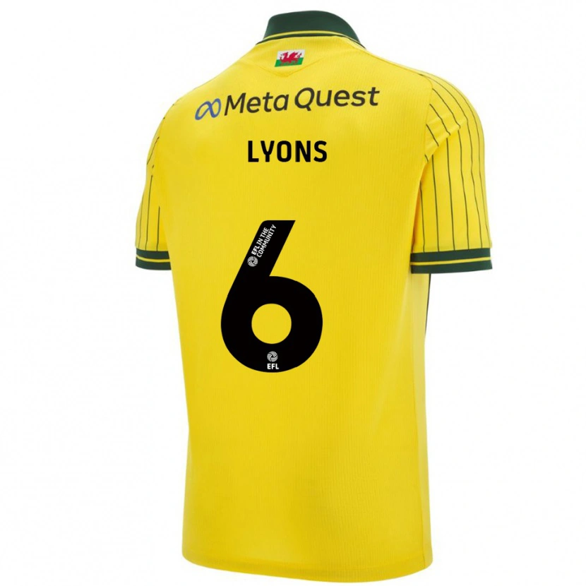 Danxen Kinder Lauryn Lyons #6 Gelb Grün Auswärtstrikot Trikot 2025/26 T-Shirt