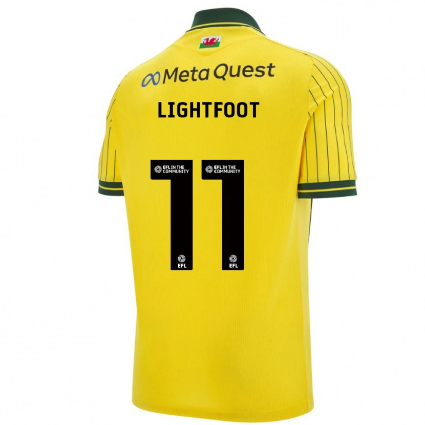 Danxen Kinder Amber Lightfoot #11 Gelb Grün Auswärtstrikot Trikot 2025/26 T-Shirt