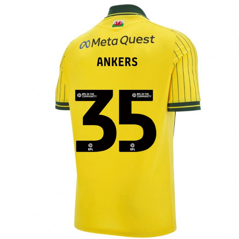 Danxen Kinder Chloe Ankers #35 Gelb Grün Auswärtstrikot Trikot 2025/26 T-Shirt