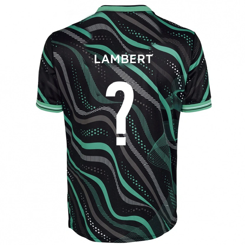 Danxen Kinder Lewis Lambert #0 Schwarz Grün Auswärtstrikot Trikot 2025/26 T-Shirt