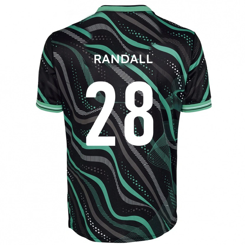 Danxen Kinder Thomas Randall #28 Schwarz Grün Auswärtstrikot Trikot 2025/26 T-Shirt