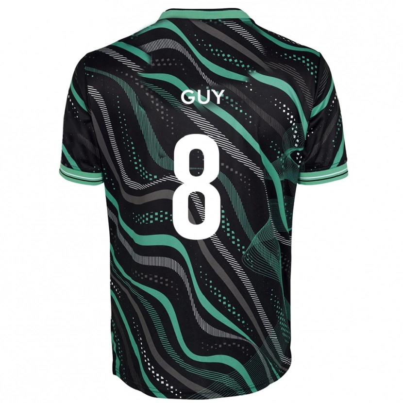Danxen Kinder Callum Guy #8 Schwarz Grün Auswärtstrikot Trikot 2025/26 T-Shirt