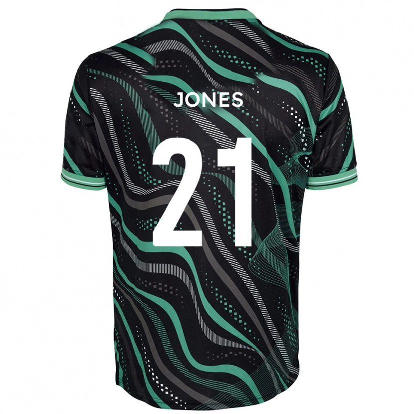 Danxen Kinder Jordan Jones #21 Schwarz Grün Auswärtstrikot Trikot 2025/26 T-Shirt
