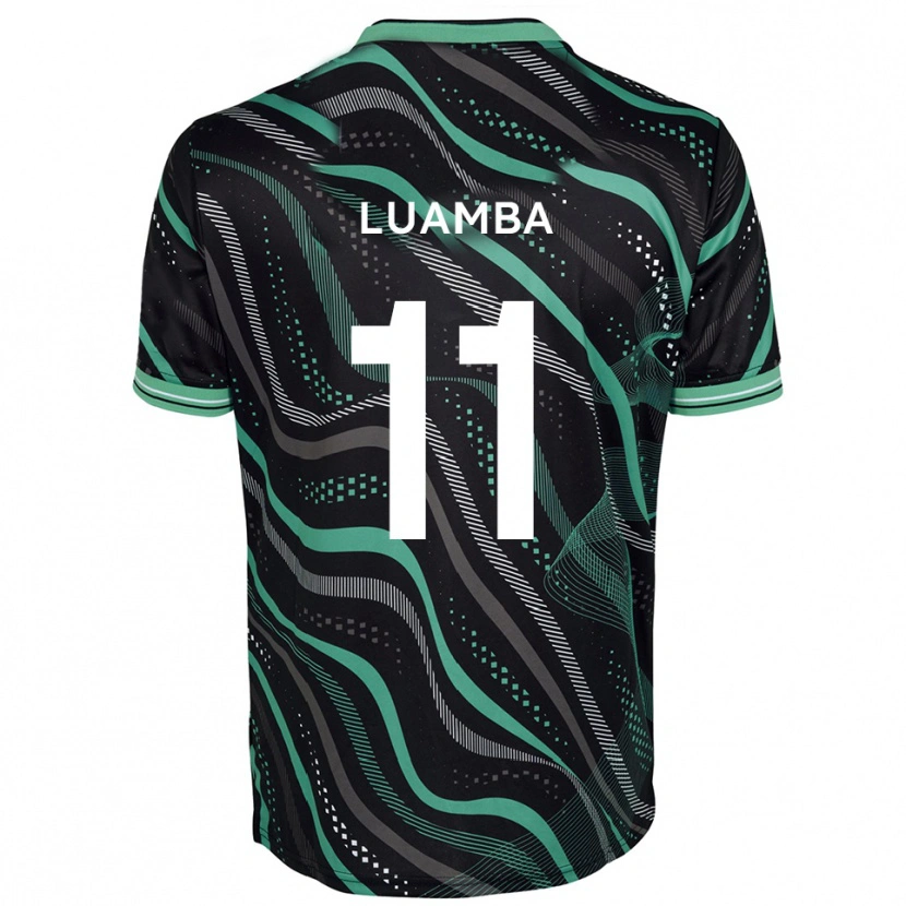Danxen Kinder Junior Luamba #11 Schwarz Grün Auswärtstrikot Trikot 2025/26 T-Shirt