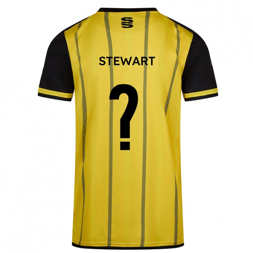 Danxen Kinder Sam Stewart #0 Gelb Schwarz Auswärtstrikot Trikot 2025/26 T-Shirt
