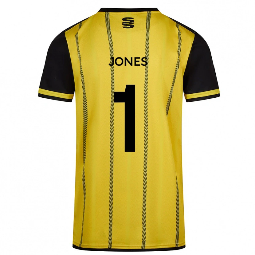 Danxen Kinder Zac Jones #1 Gelb Schwarz Auswärtstrikot Trikot 2025/26 T-Shirt