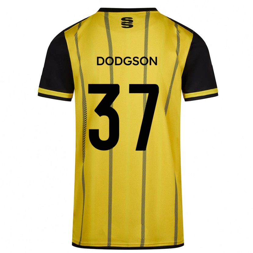 Danxen Kinder Ewan Dodgson #37 Gelb Schwarz Auswärtstrikot Trikot 2025/26 T-Shirt