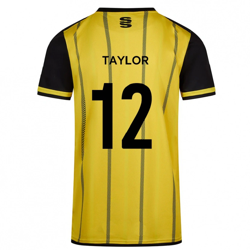 Danxen Kinder Max Taylor #12 Gelb Schwarz Auswärtstrikot Trikot 2025/26 T-Shirt
