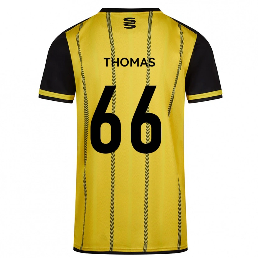 Danxen Kinder Luca Thomas #66 Gelb Schwarz Auswärtstrikot Trikot 2025/26 T-Shirt