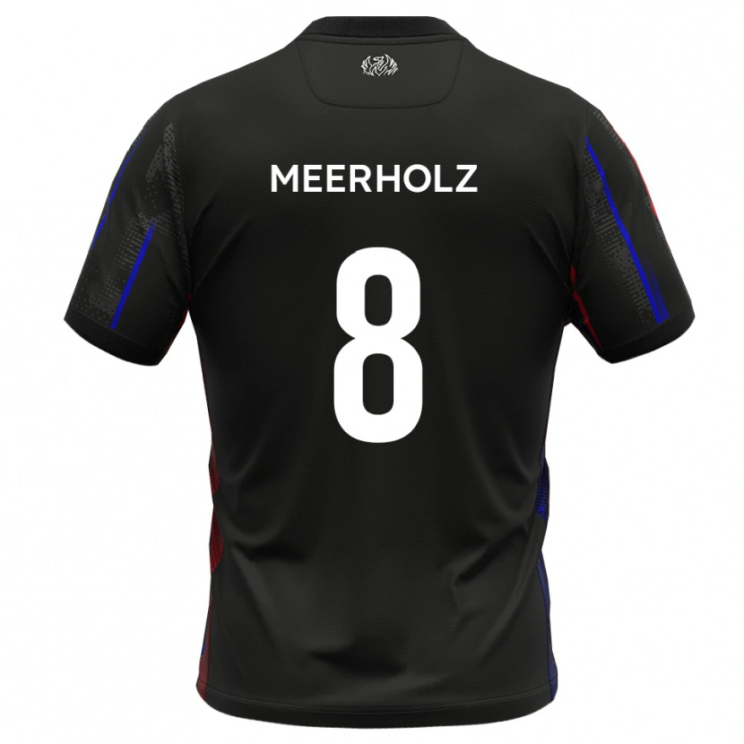 Danxen Kinder Jed Meerholz #8 Schwarz Rot Auswärtstrikot Trikot 2025/26 T-Shirt