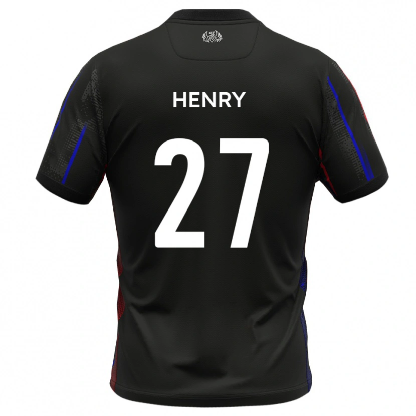 Danxen Kinder James Henry #27 Schwarz Rot Auswärtstrikot Trikot 2025/26 T-Shirt
