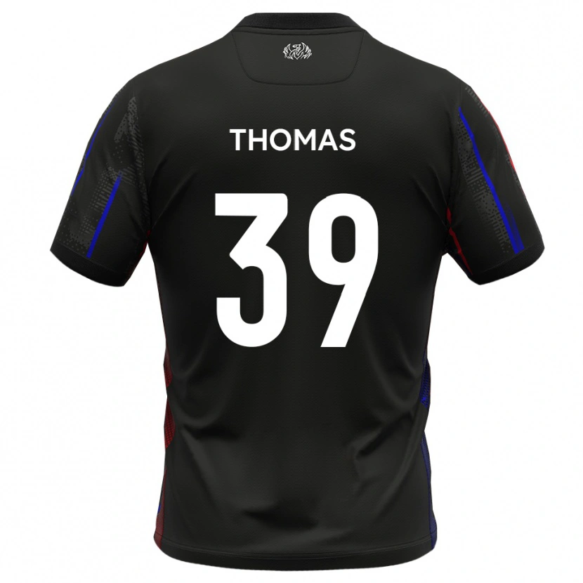 Danxen Kinder Kwame Thomas #39 Schwarz Rot Auswärtstrikot Trikot 2025/26 T-Shirt