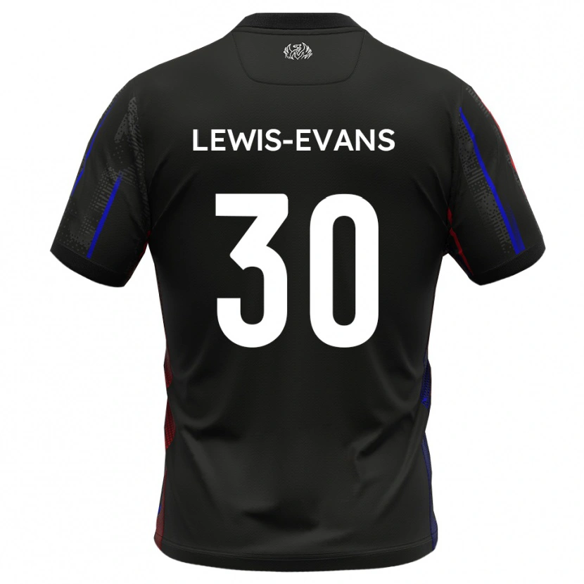 Danxen Kinder Joe Lewis-Evans #30 Schwarz Rot Auswärtstrikot Trikot 2025/26 T-Shirt
