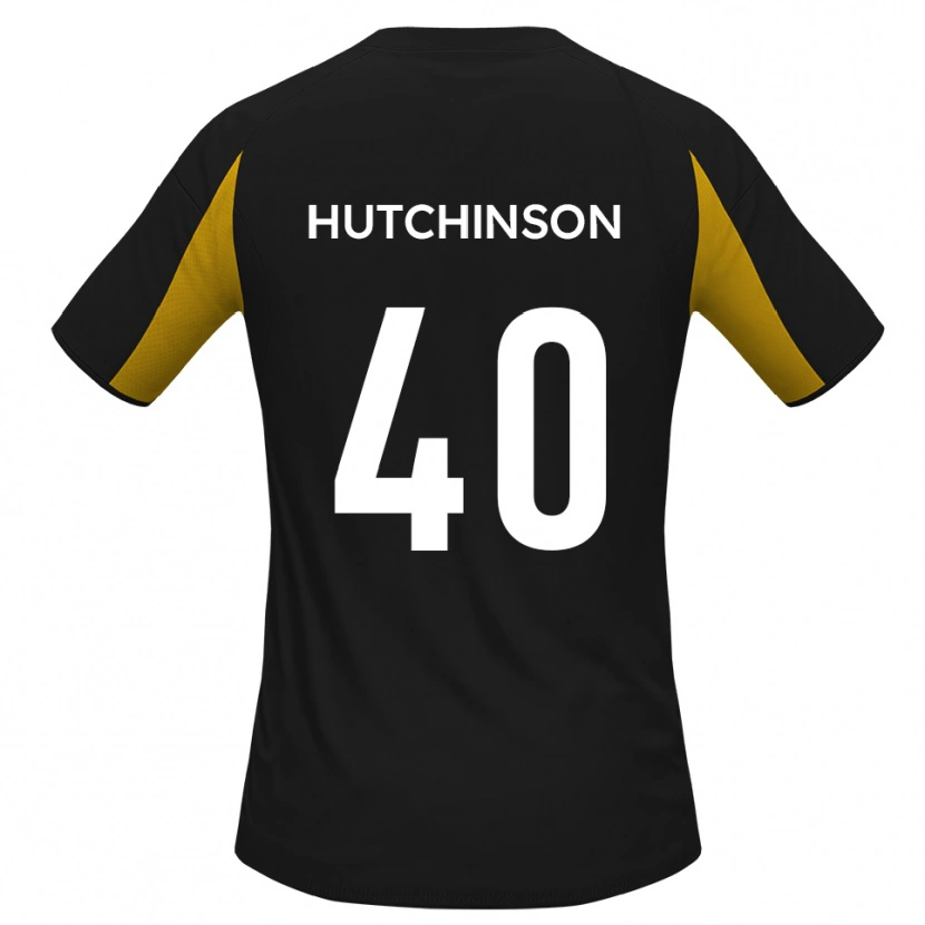 Danxen Kinder Luke Hutchinson #40 Schwarz Gelb Auswärtstrikot Trikot 2025/26 T-Shirt