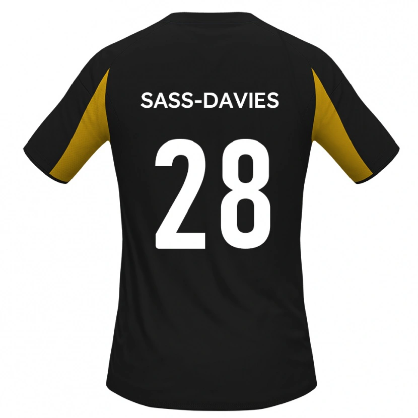 Danxen Kinder Billy Sass-Davies #28 Schwarz Gelb Auswärtstrikot Trikot 2025/26 T-Shirt