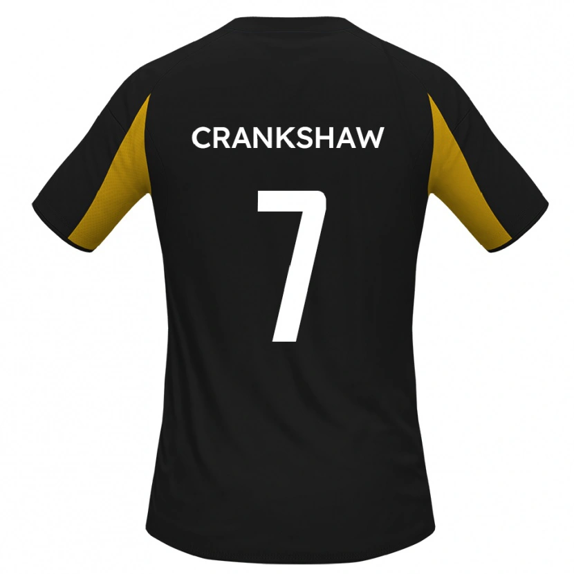 Danxen Kinder Ollie Crankshaw #7 Schwarz Gelb Auswärtstrikot Trikot 2025/26 T-Shirt