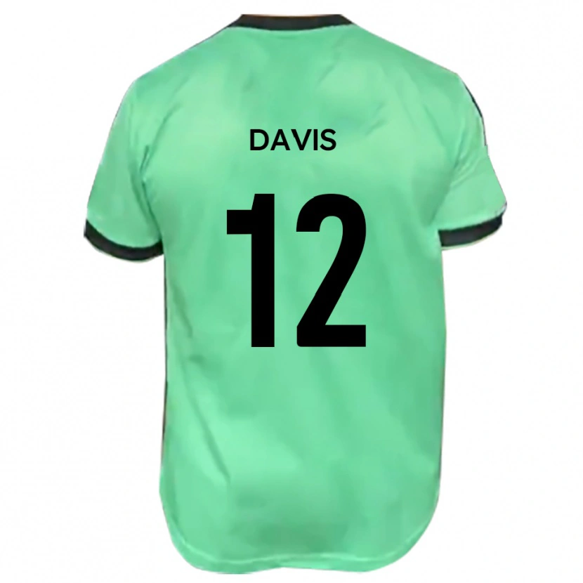 Danxen Kinder Sonnie Davis #12 Türkis Schwarz Auswärtstrikot Trikot 2025/26 T-Shirt