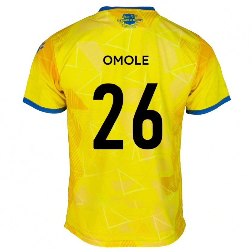 Danxen Kinder Tobi Omole #26 Gelb Blau Auswärtstrikot Trikot 2025/26 T-Shirt