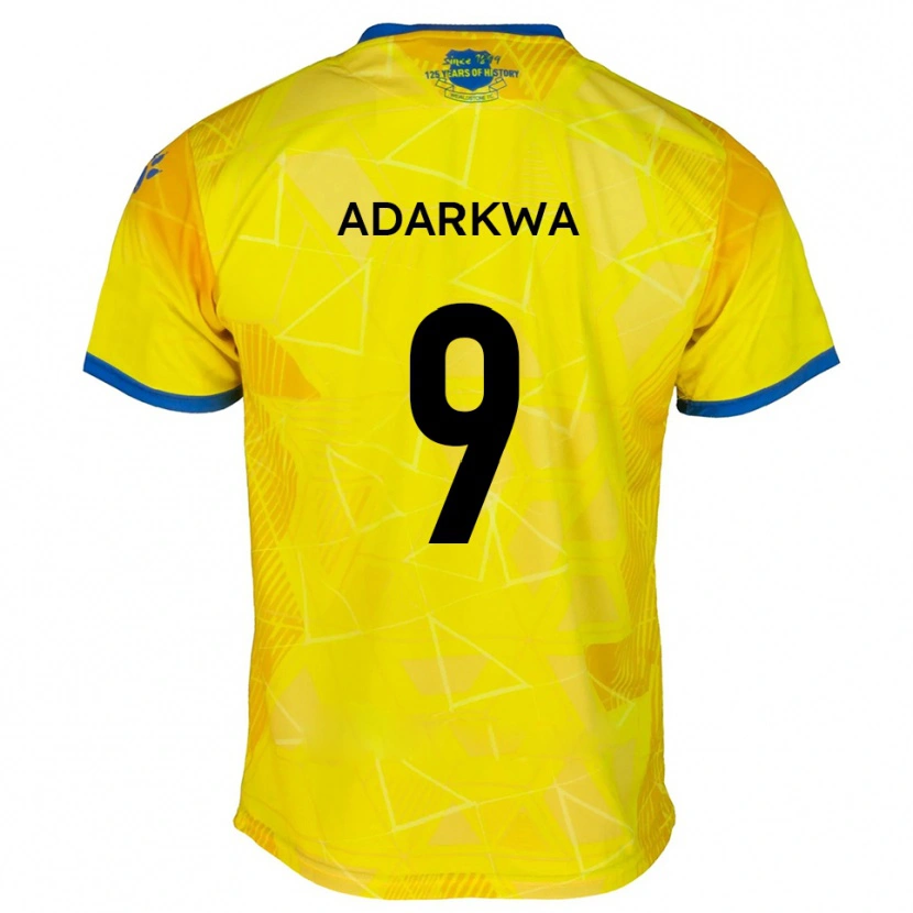 Danxen Kinder Sean Adarkwa #9 Gelb Blau Auswärtstrikot Trikot 2025/26 T-Shirt