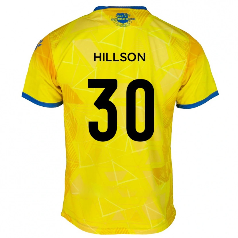 Danxen Kinder James Hillson #30 Gelb Blau Auswärtstrikot Trikot 2025/26 T-Shirt