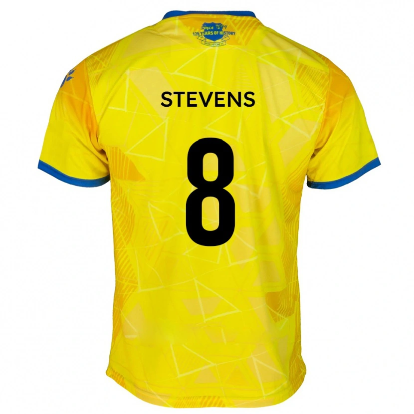 Danxen Kinder James Stevens #8 Gelb Blau Auswärtstrikot Trikot 2025/26 T-Shirt