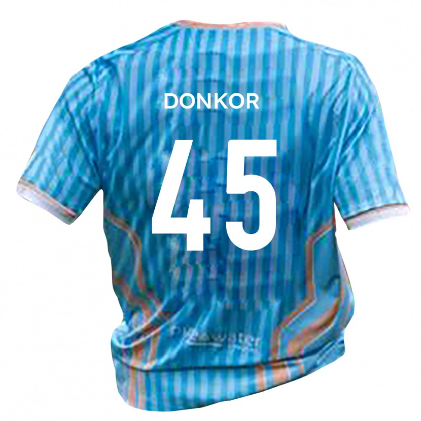 Danxen Kinder Kwaku Donkor #45 Schwarz Gold Auswärtstrikot Trikot 2025/26 T-Shirt