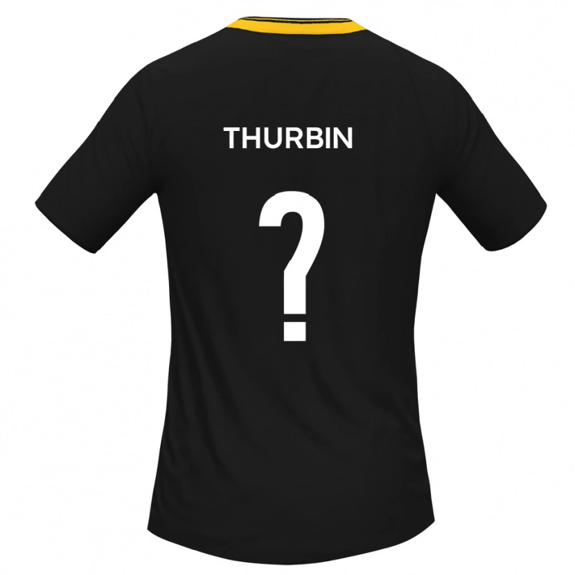 Danxen Kinder Johnny Thurbin #0 Schwarz Gelb Auswärtstrikot Trikot 2025/26 T-Shirt