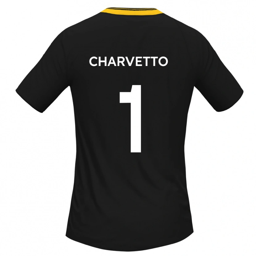 Danxen Kinder Michael Charvetto #1 Schwarz Gelb Auswärtstrikot Trikot 2025/26 T-Shirt