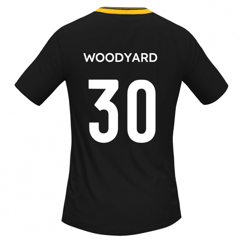 Danxen Kinder Alex Woodyard #30 Schwarz Gelb Auswärtstrikot Trikot 2025/26 T-Shirt