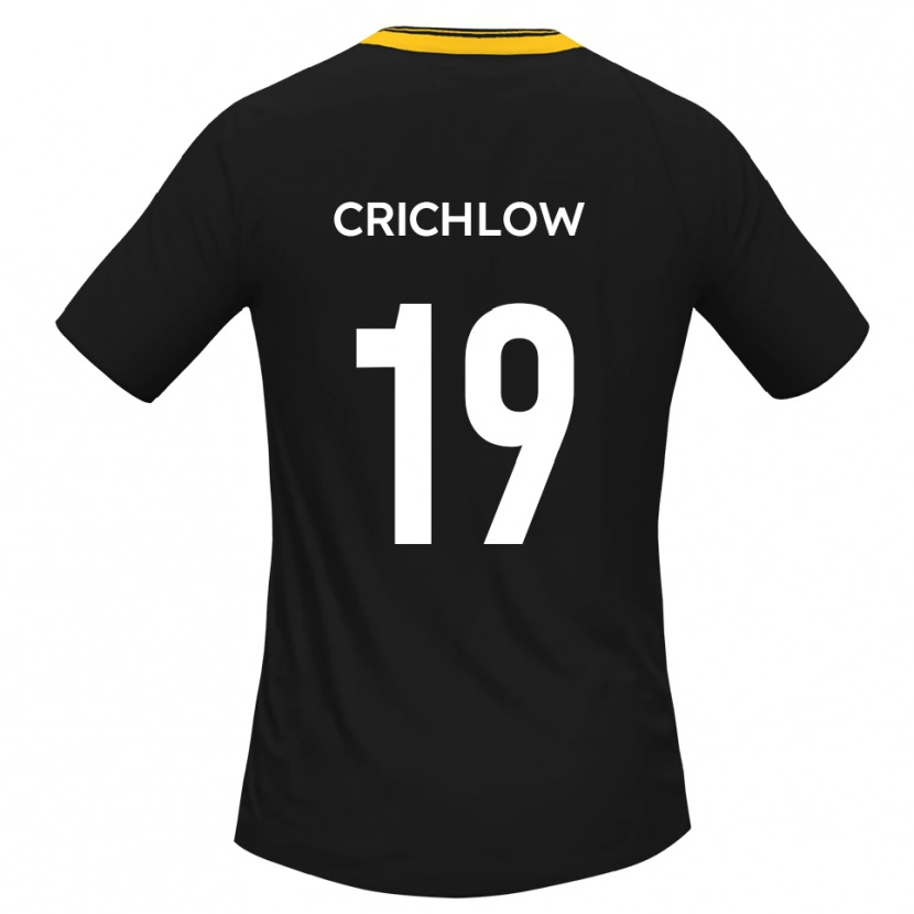 Danxen Kinder Kane Crichlow #19 Schwarz Gelb Auswärtstrikot Trikot 2025/26 T-Shirt